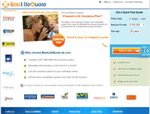 Tablet Screenshot of bestlifequote.uk.com
